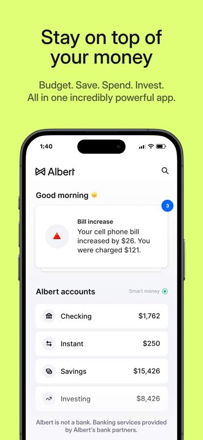 Albert: Budgeting and Banking