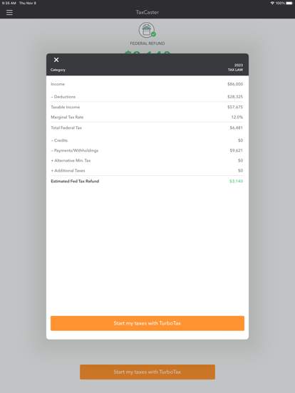 TaxCaster: Tax Calculator