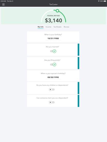 TaxCaster: Tax Calculator