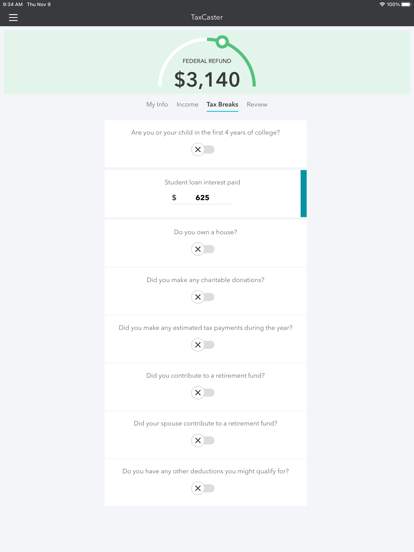 TaxCaster: Tax Calculator