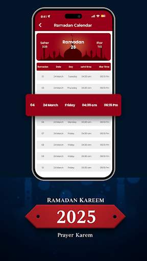Ramdan Calendar2025 Prayertime